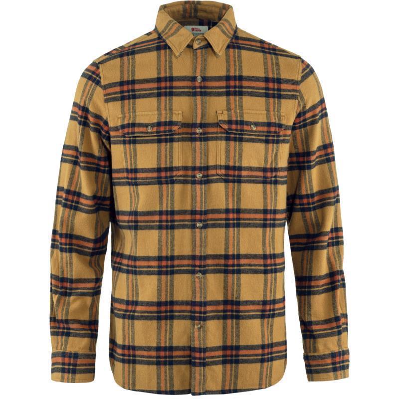 Ovik Heavy Flannel Shirt - Mens - Buckwheat Brown / Autumn Leaf 1