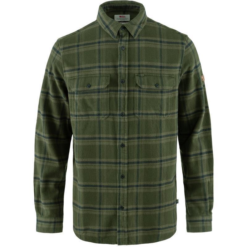Ovik Heavy Flannel Shirt - Mens - Deep Forest / Laurel Green 1