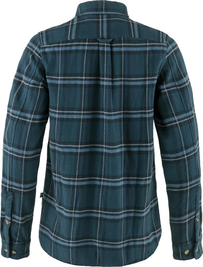 Ovik Heavy Flannel Shirt - Womens - indigo blue / dark navy 1