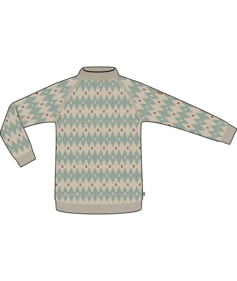 Ovik Jacquard Knit - Womens - light beige / misty green 1