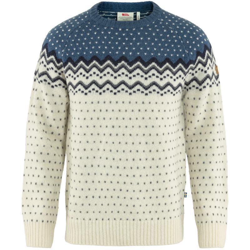 Ovik Knit Sweater - Mens - chalk white / indigo blue 1