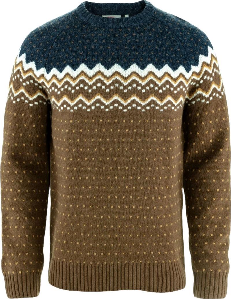 Ovik Knit Sweater - Mens - dark oak / navy 1