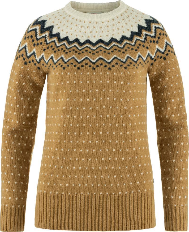 Ovik Knit Sweater - Womens - buckwheat brown / chalk white 1