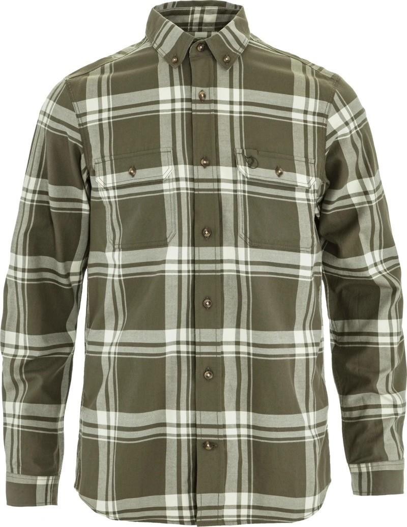 Ovik Lite Flannel Shirt - Mens - laurel green / chalk white 1