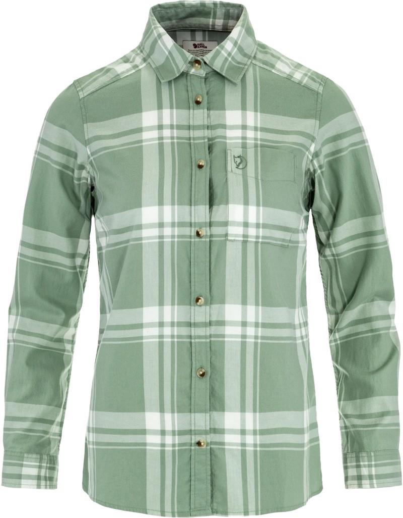 Ovik Lite Flannel Shirt - Womens - misty green / eggshell 1
