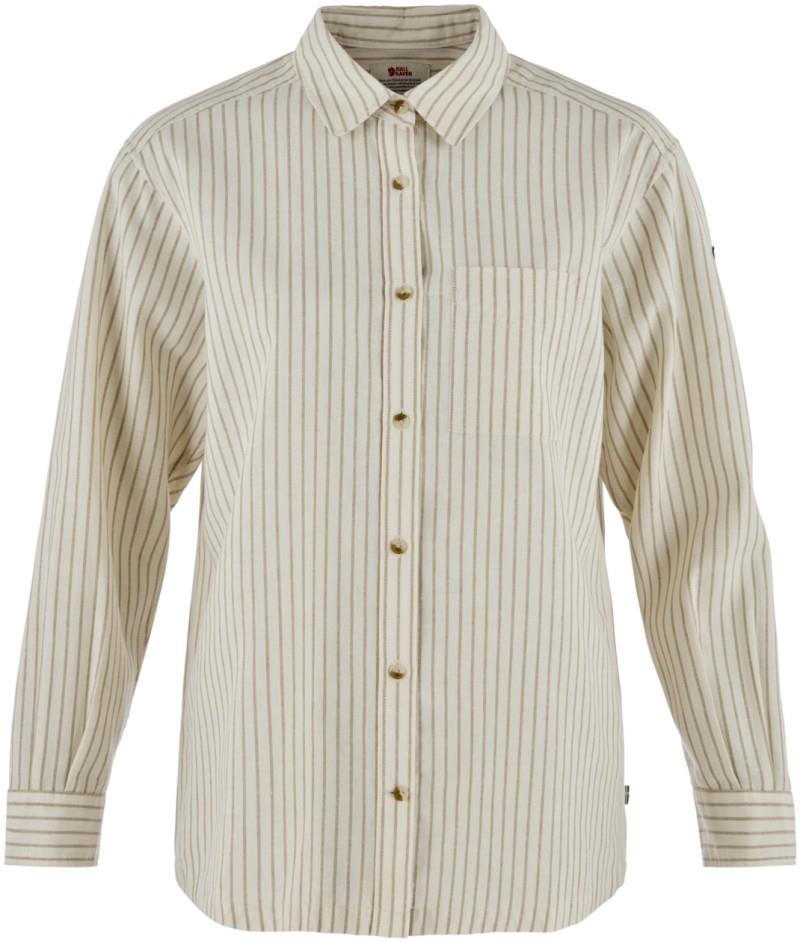 Ovik Relaxed Hemp LS Shirt - Womens - fossil / eggshell 1