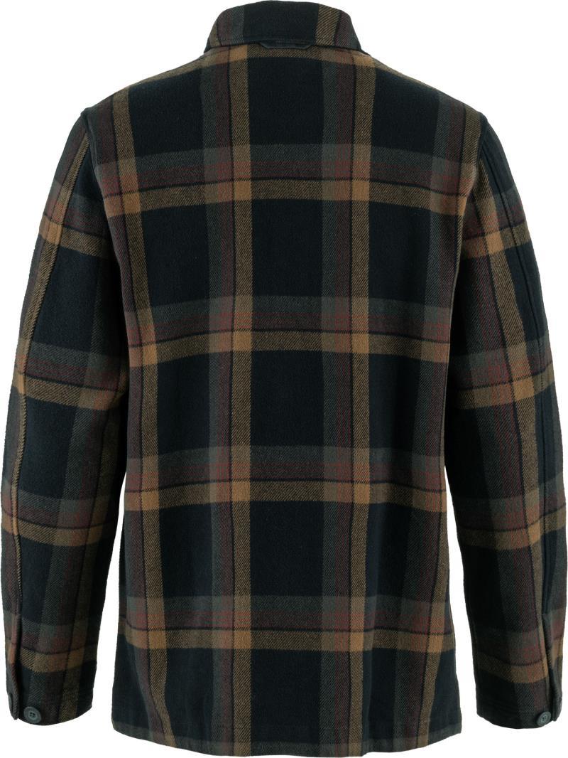 Singi Flannel Overshirt - Mens - dark navy / wood brown 1