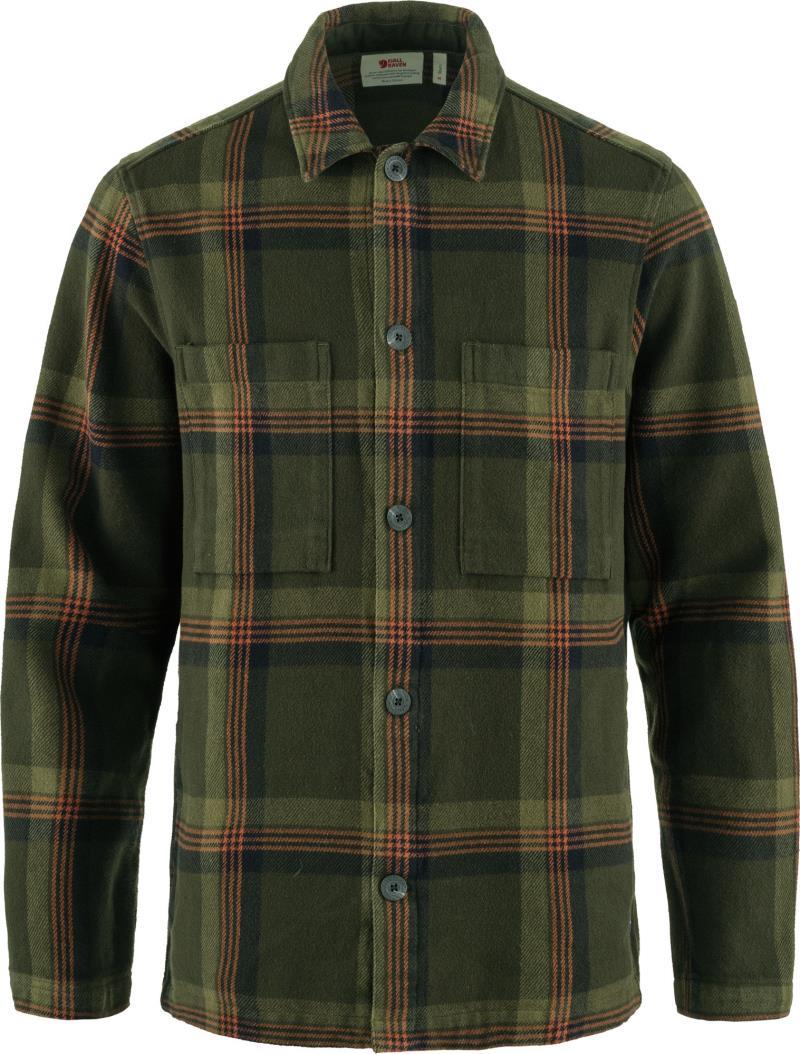 Singi Flannel Overshirt - Mens - deep forest / dark navy 1