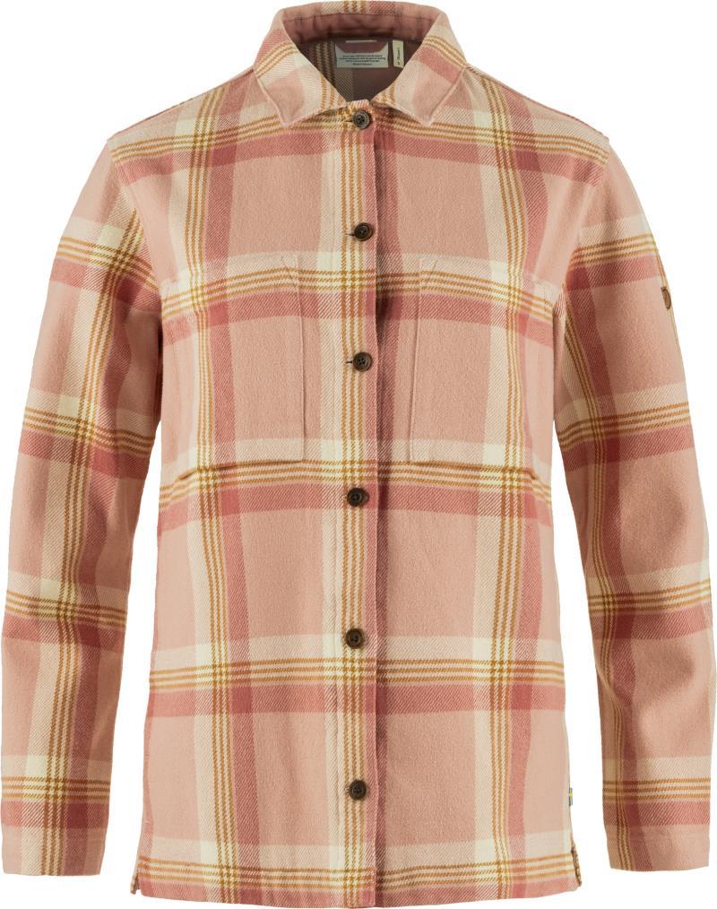 Singi Flannel Overshirt - Womens - chalk rose / dusty rose 1