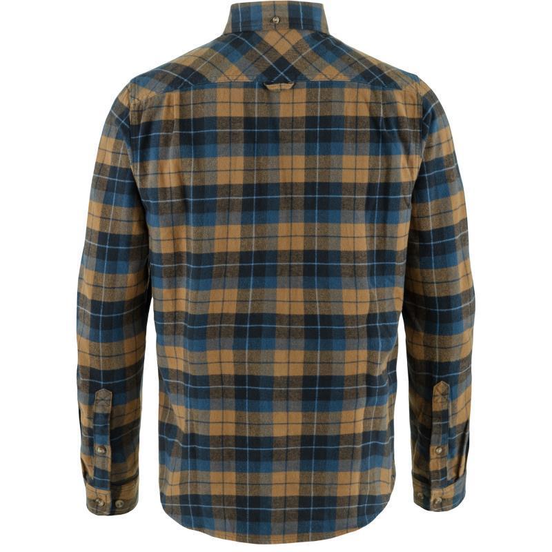 Singi Heavy Flannel Shirt - Mens - Dark Navy / Buckwheat Brown 2