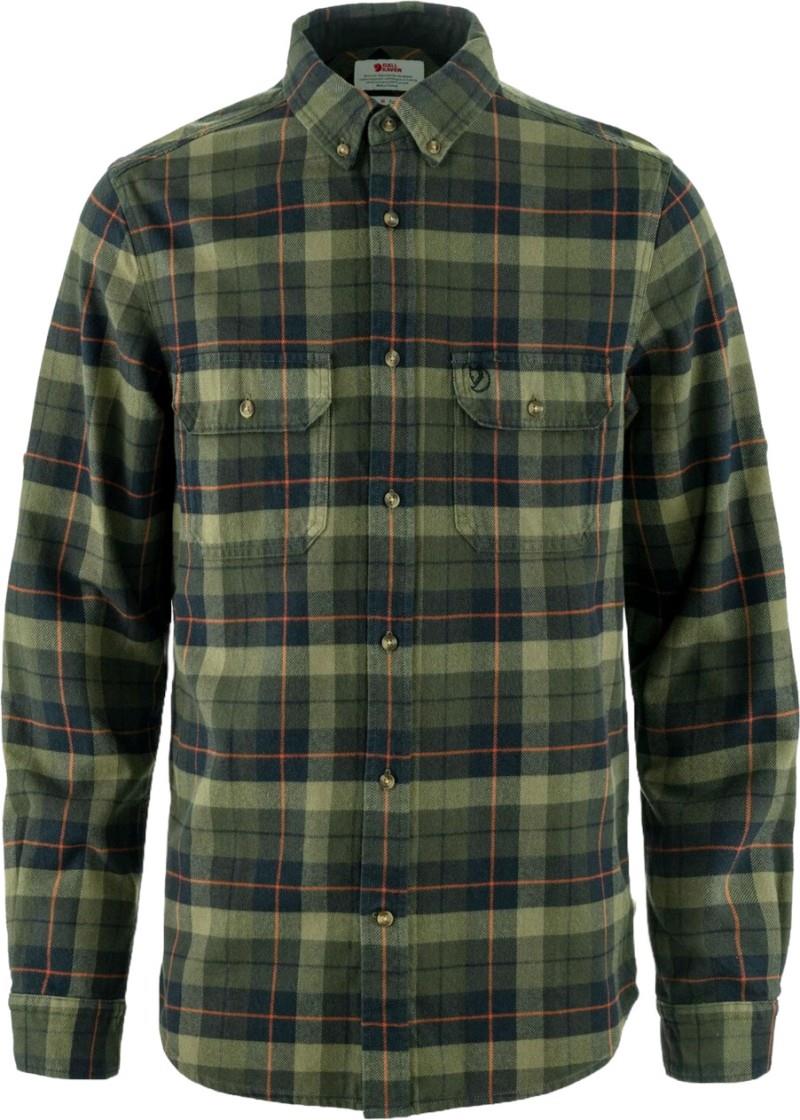 Singi Heavy Flannel Shirt - Mens - black / deep forest 1