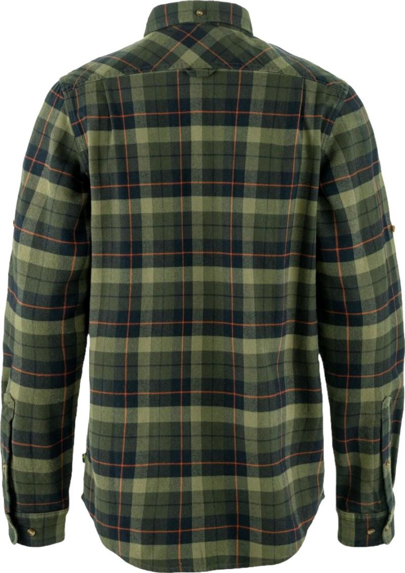 Singi Heavy Flannel Shirt - Mens - black / deep forest 1