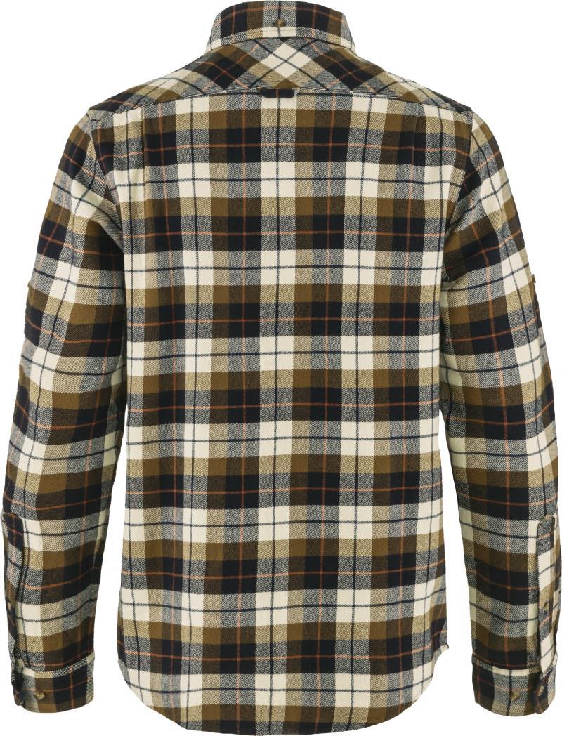 Singi Heavy Flannel Shirt - Mens - chalk white / dark navy 1