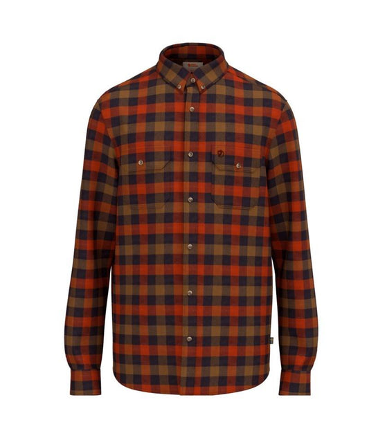 Skog Relaxed Shirt - Mens - autumn leaf / wood brown 1