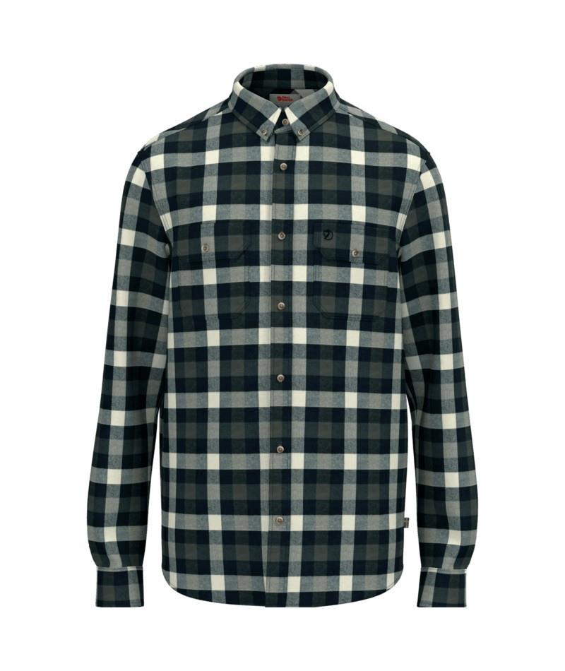 Skog Relaxed Shirt - Mens - dark navy / chalk white 1