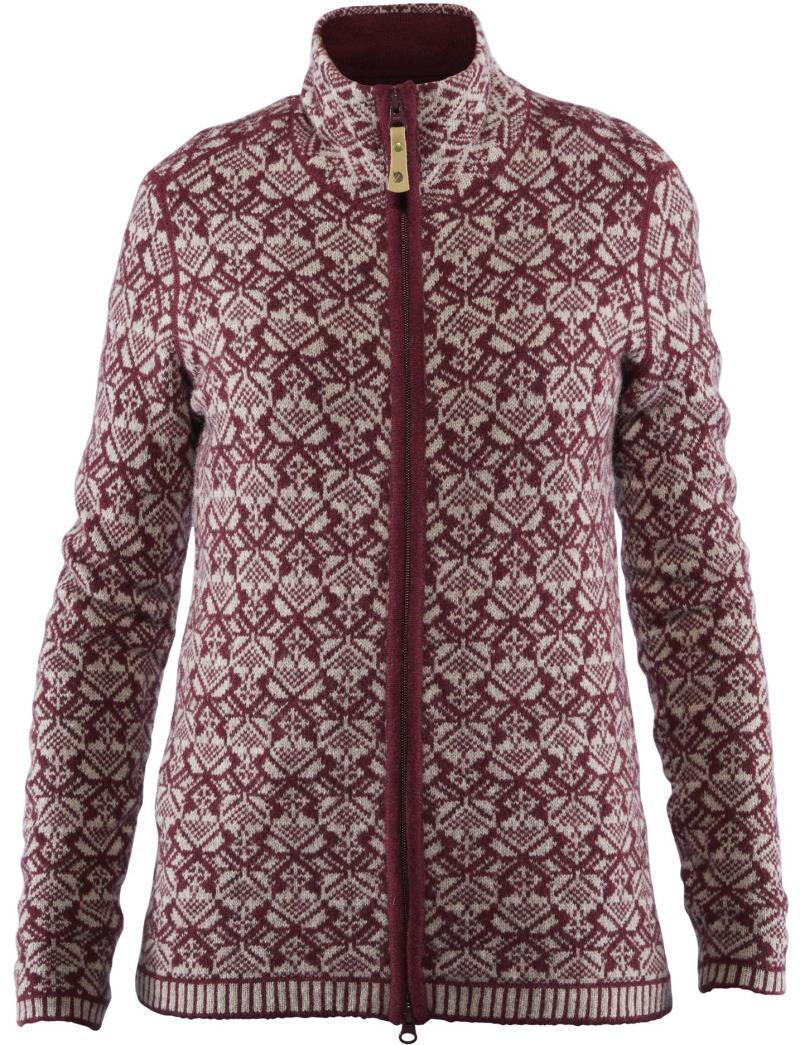 Snow Cardigan - Womens - Dark Garnet 1