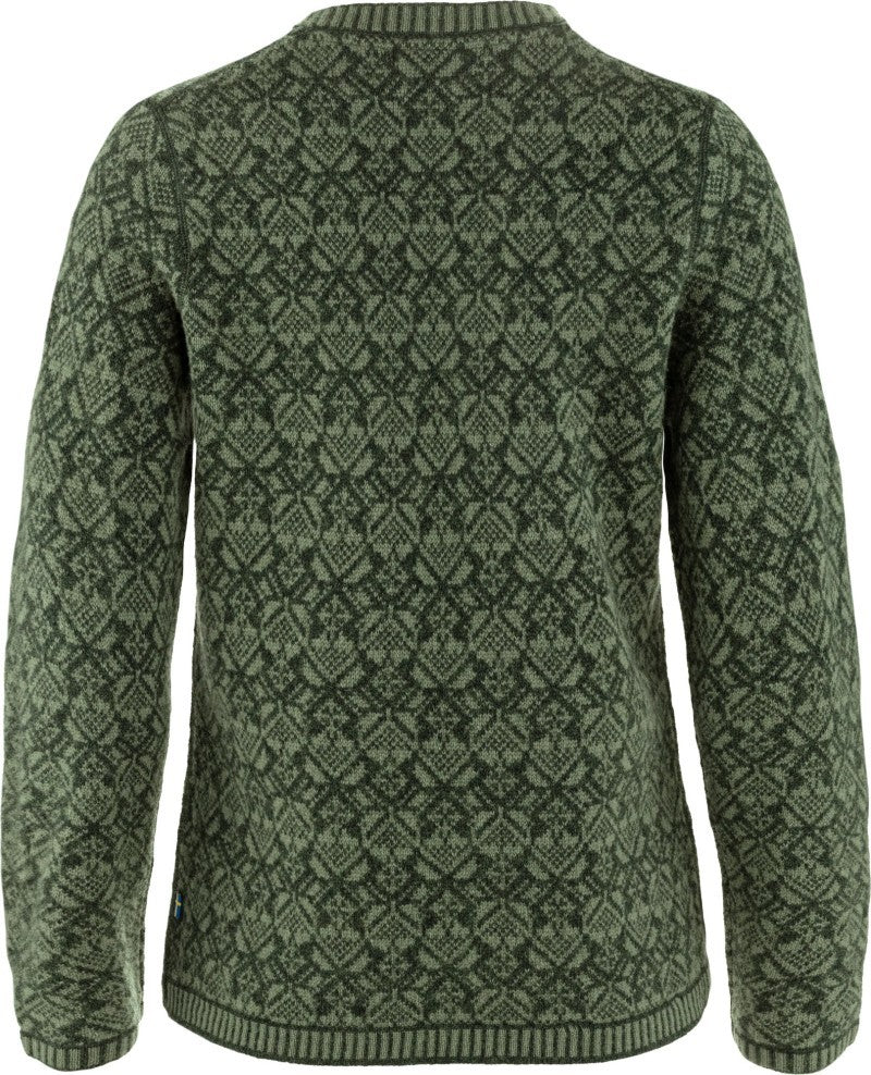 Snow Round Neck Sweater - Womens - deep forest 1
