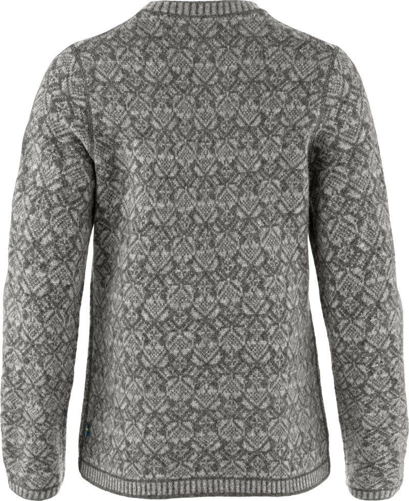 Snow Round Neck Sweater - Womens - grey 1