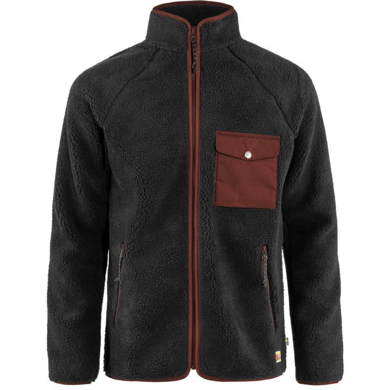 Vardag Pile Fleece - Mens - Dark Grey / Maroon 1