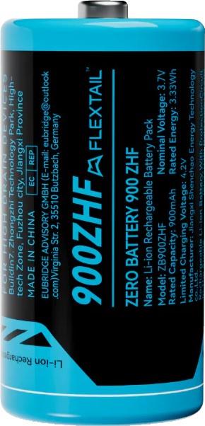 900ZHF Zero Battery - High Performance RCR123A Li-ion Battery - not applicable 1