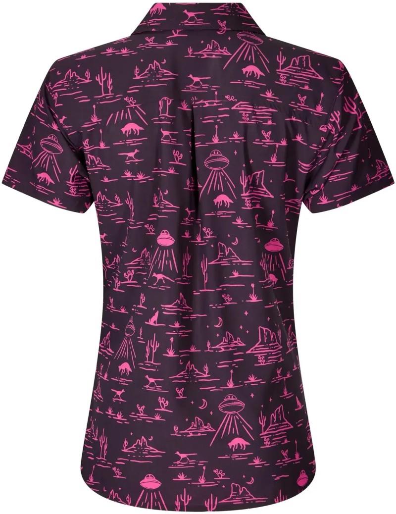 Anderson Shirt - Womens - black / dragonfruit ufo 1