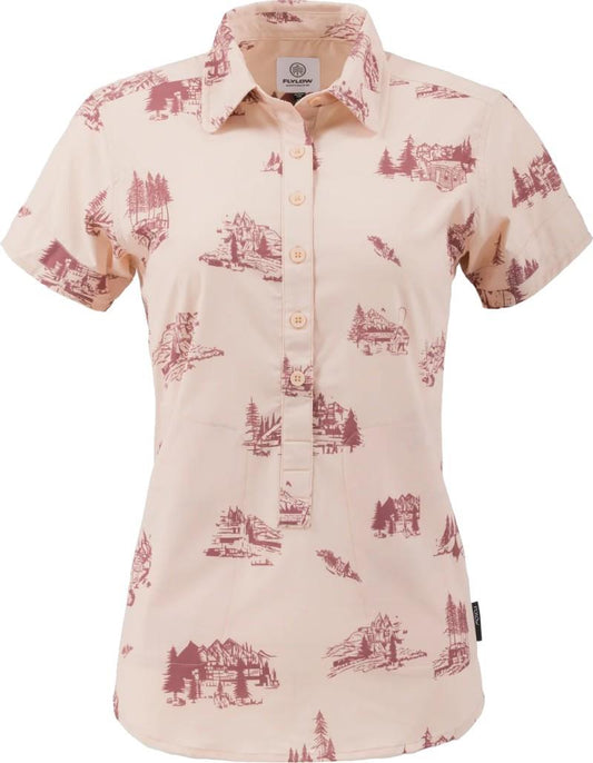 Aster Shirt - Womens - pearl / garnet western 1
