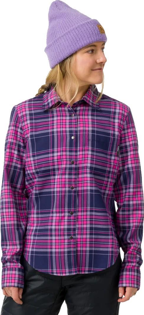 Brigitte Tech Flannel - Womens - currant / dragonfruit plaid 1