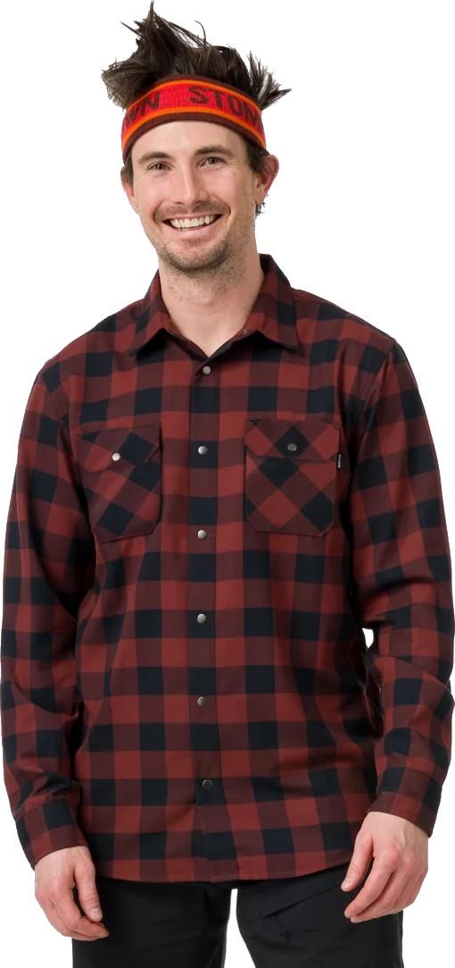 Handlebar Tech Flannel - Mens - amaro / black plaid 1