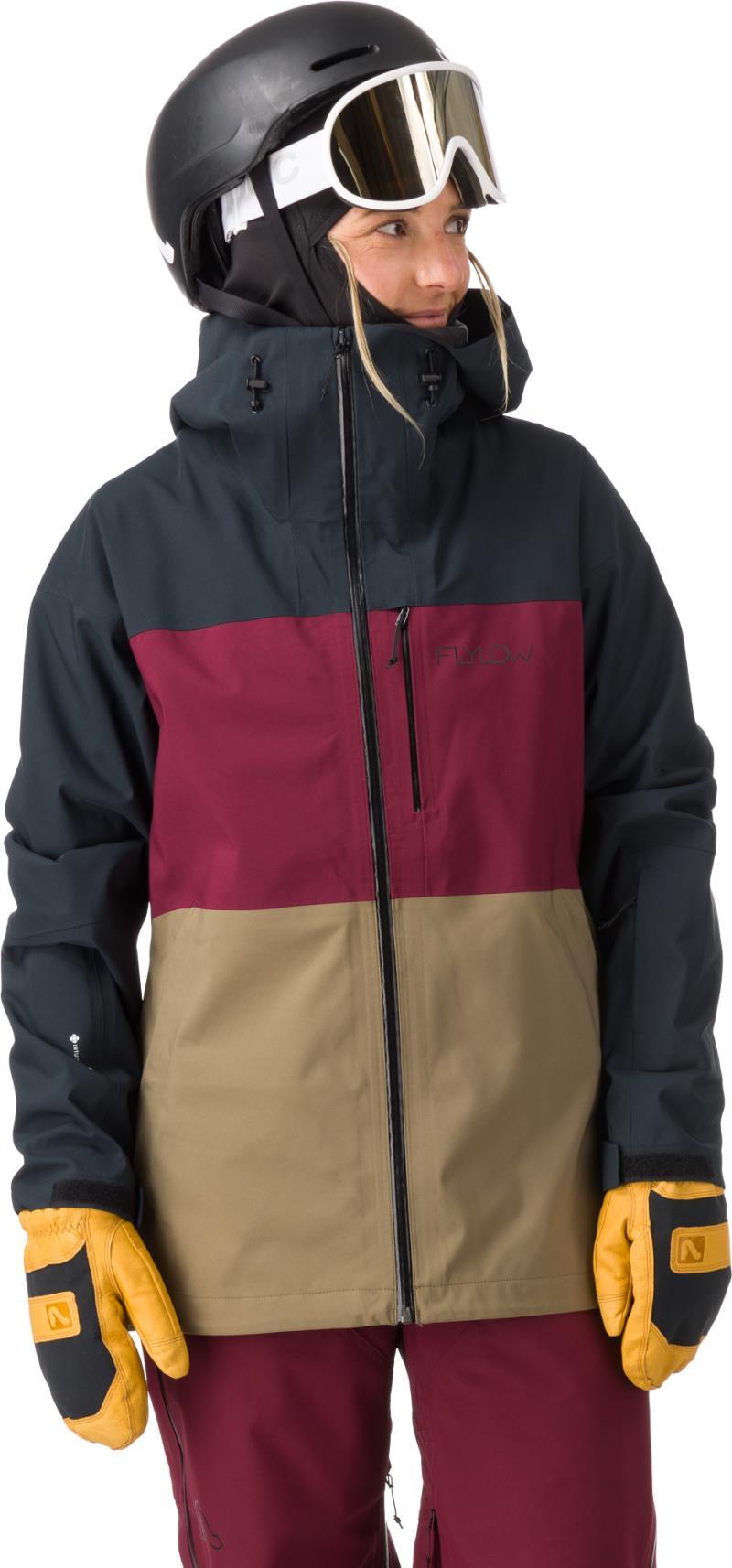 Lucy Jacket - Womens - black / ruby / capers 1