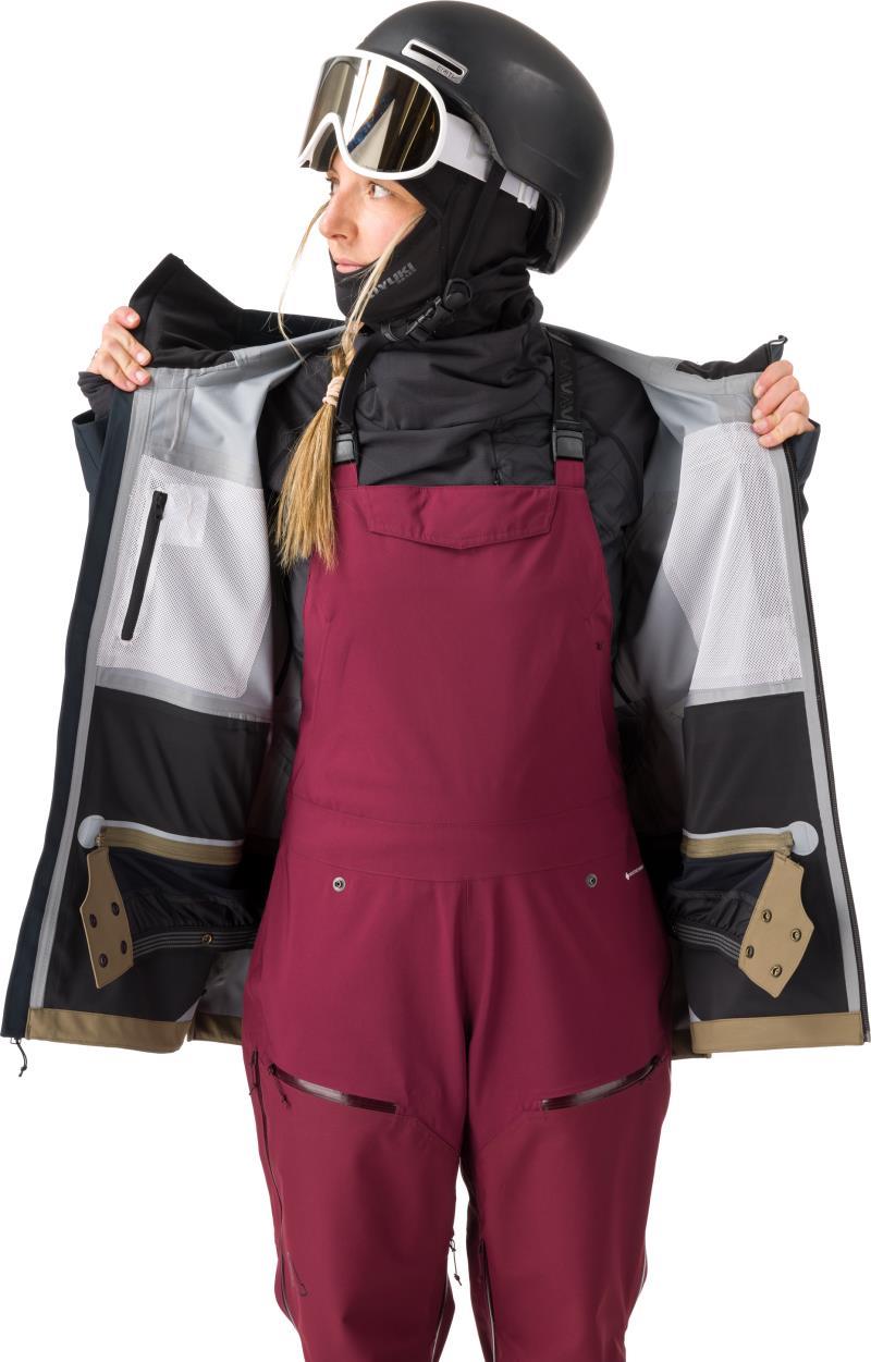 Lucy Jacket - Womens - black / ruby / capers 1