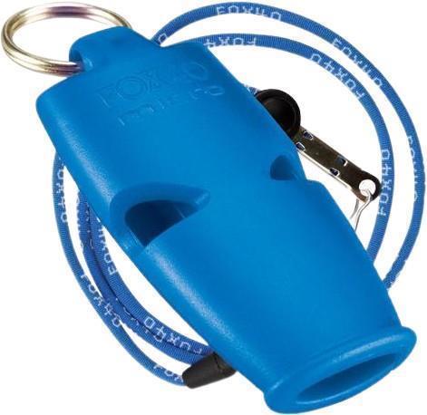 Micro Pealess Whistle with Lanyard - Blue 1