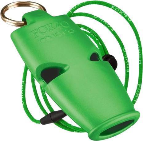 Micro Pealess Whistle with Lanyard - Neon Green 1