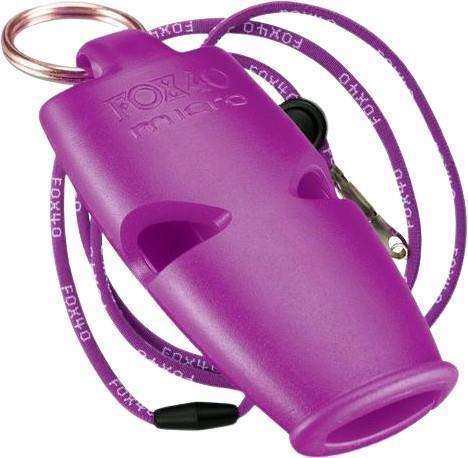 Micro Pealess Whistle with Lanyard - Purple 1
