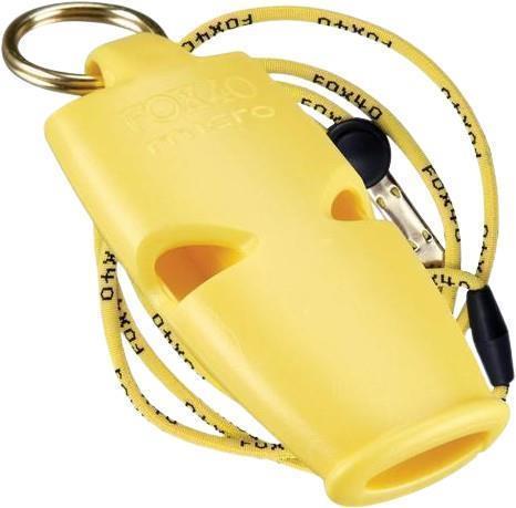 Micro Pealess Whistle with Lanyard - Yellow 1