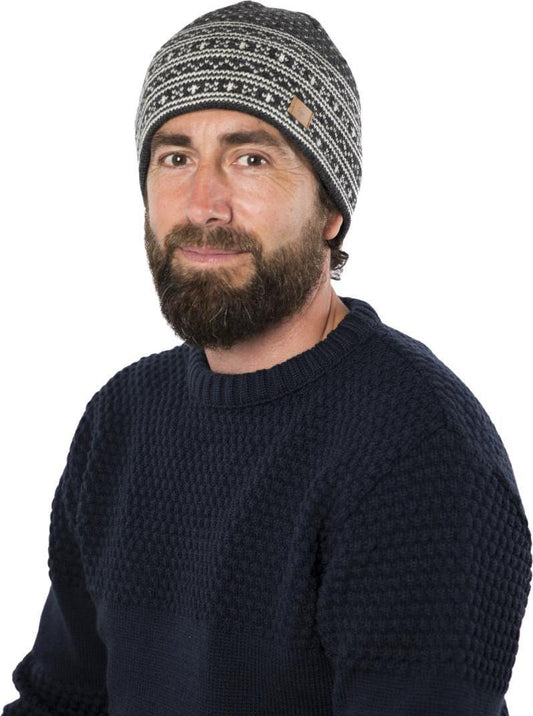 Arn Beanie, 100% Merino - Coal 1