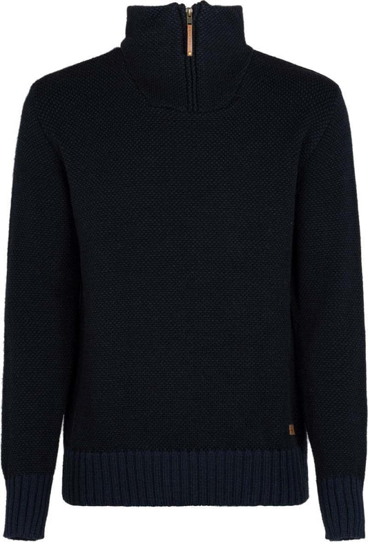 Dai 1/2 Zip Sweater, 100% Merino - Mens - Midnight Blue 1