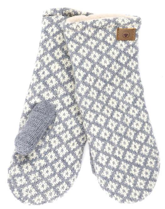 Iris Mittens, 100% Merino - Denim 1