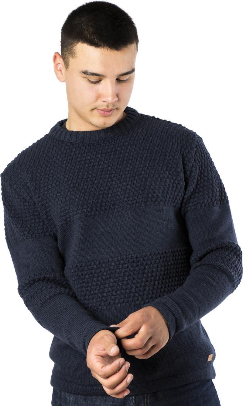 Nyhavn Round Neck Sweater, 100% Merino - Mens - Midnight 2