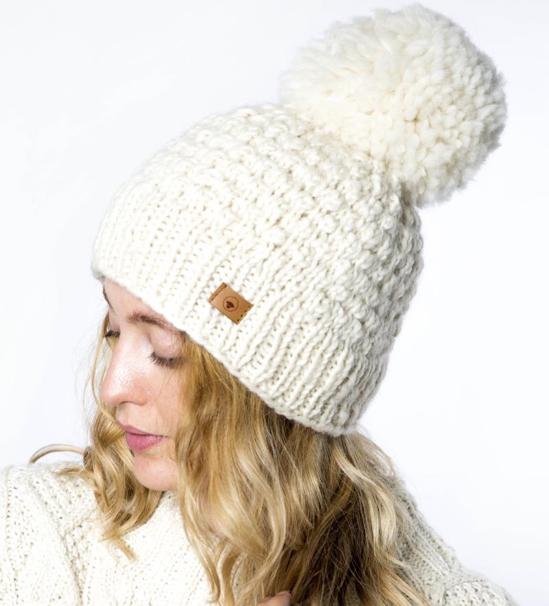 Queen Hat, 100% Merino - White 1