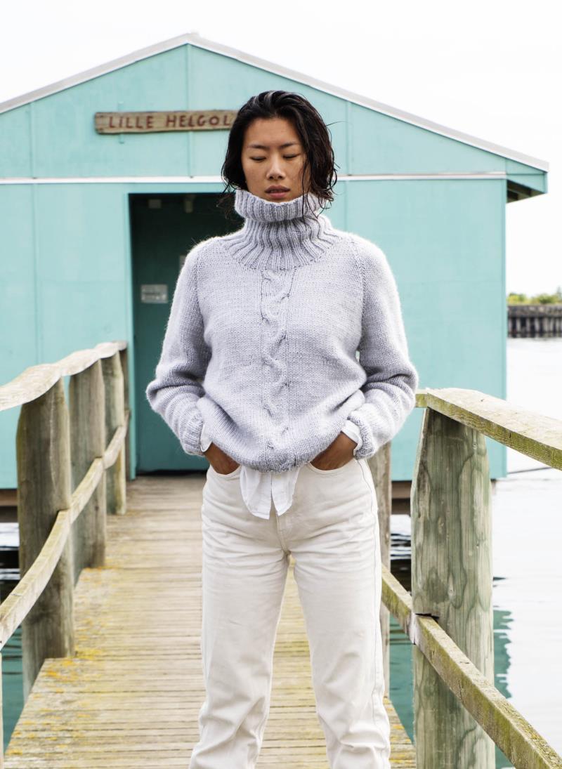 Silje Sweater, 100% Merino - Womens - Silver 2
