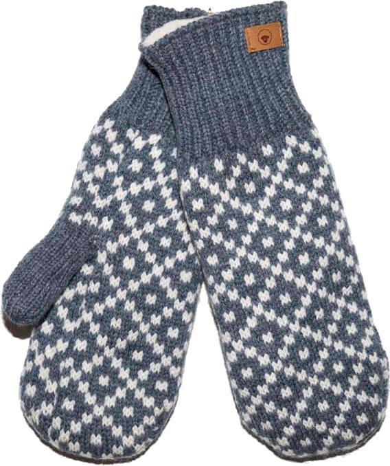 Tinka Mittens, 100% Merino - silver blue 1