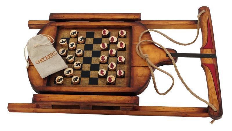 Outside / Inside Cabin Game - Checkers - Sleigh - Not Applicable 1
