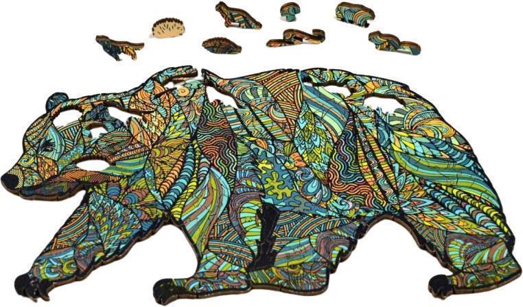 Outside / Inside - Wood Puzzle - Bear 1