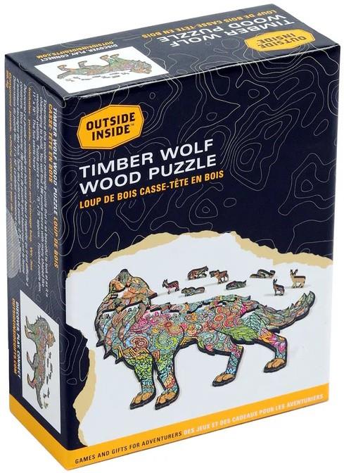 Outside / Inside - Wood Puzzle - wolf 1