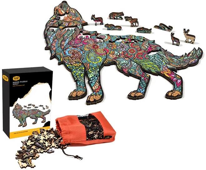 Outside / Inside - Wood Puzzle - wolf 1