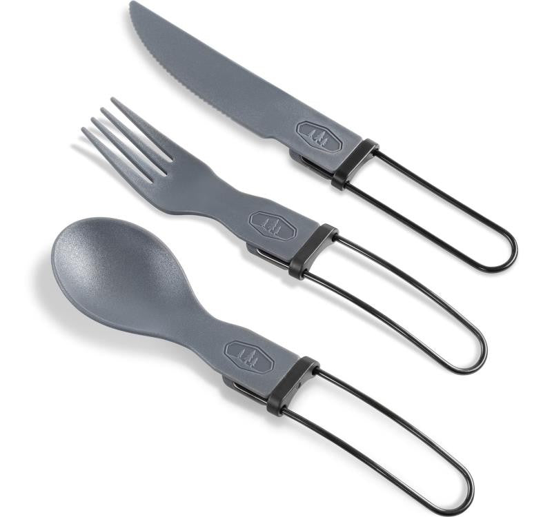 Tekk Trio Folding Cutlery Set - grey 1