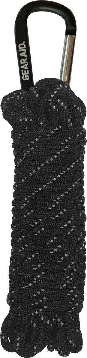 550 Paracord 9m / 30 ft - black reflective 1