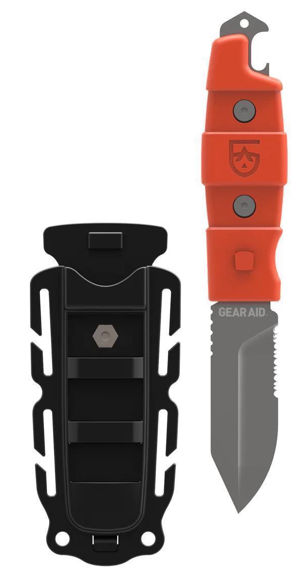 Buri Drop Point Adventure Knife - Orange 1