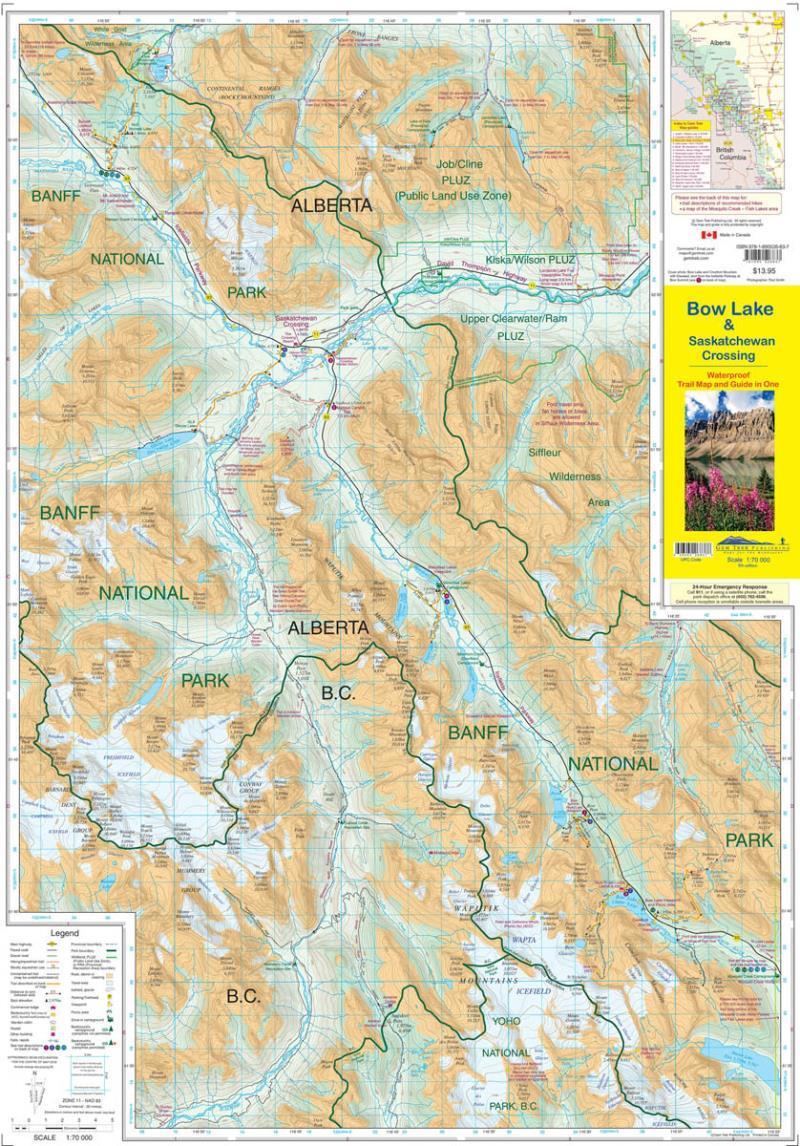 Bow Lake & Saskatchewan Crossing - 6th Edition - Waterproof - Not Applicable 2