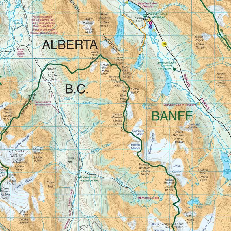 Bow Lake & Saskatchewan Crossing - 6th Edition - Waterproof - Not Applicable 4